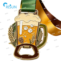 Abrebotellas Personalizado con Diseño de Oso y Trébol, para Maratones, Carreras de Trail y Surf, Medallón Abrebotellas Personalizado