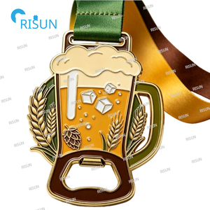 Apribottiglie Personalizzato a Forma di Orso, Trifoglio, Tavola da Surf, Maratona, Corsa Virtuale, Trail Running, Gara, Medaglione - Product Image 2