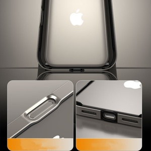 Pour iPhone 17 Pro Max <span class=keywords><strong>nu</strong></span> <span class=keywords><strong>dos</strong></span> <span class=keywords><strong>nu</strong></span> coque de téléphone pour iPhone 17Air 16 15 cadre en métal Anti chute coque de Protection de téléphone couverture de téléphone - Product Image 6