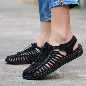 Zapatos de verano con cordones para mujer, punta cerrada, forro de malla, suela de EVA, parte superior sintética transpirable, calzado informal para la playa - Product Image 4