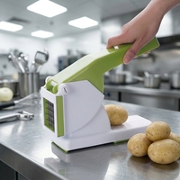 Pemotong Sayuran Salad Shredder, Pemotong Dadu Buah Cepat, Alat Dapur Plastik, Pisau Stainless Steel, Sayuran, Kentang Goreng