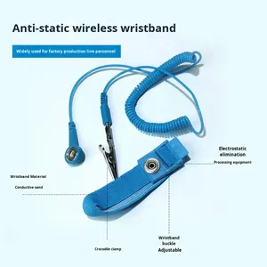 Bracelet antistatique filaire avec anneau statique et clip <span class=keywords><strong>de</strong></span> mise à la terre en PVC, pour protection ESD, fabriqué en Guangdong, emballage usine - Product Image 2