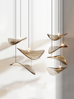Personnalisable Grande Maison Salon De Beauté Lustre Intégré Lampes D'ingénierie En Verre Non Standard Hall D'hôtel Suspendu Lotus