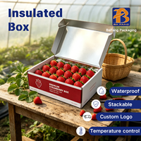 Boîtes en carton personnalisées avec logo, pour poissons, légumes, boîtes en carton ondulé isolées pour le transport d'aliments congelés