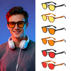 Lunettes de jeu anti-lumière bleue avec verres ambrés, anti-fatigue, pour hommes et femmes, idéales pour les joueurs - Product Image 2