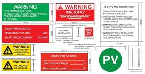 Étiquette solaire photovoltaïque autocollante résistante aux UV pour les systèmes d'Australie, de Nouvelle-Zélande et des Fidji avec une garantie de 25 ans contre la décoloration - Product Image 4