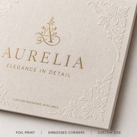 Cartes en papier d'art laminé gaufré personnalisées, service d'impression à texture de surface premium pour le marketing de marque