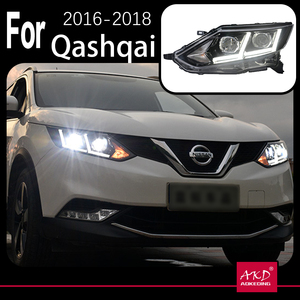 Fari AKD per Nissan Qashqai 2016-2017, Luci LED DRL, Fari Bi-Xenon, Luci <span class=keywords><strong>Fendinebbia</strong></span>, Occhi d'Angelo - Product Image 5