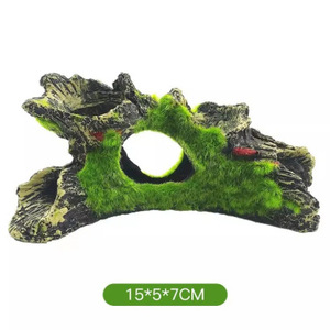 Kunststof rotstuin decoratieset voor <span class=keywords><strong>aquarium</strong></span> met mos, paddenstoelenhuisjes en ornamenten.  Groothandel online verkrijgbaar. - Product Image 5