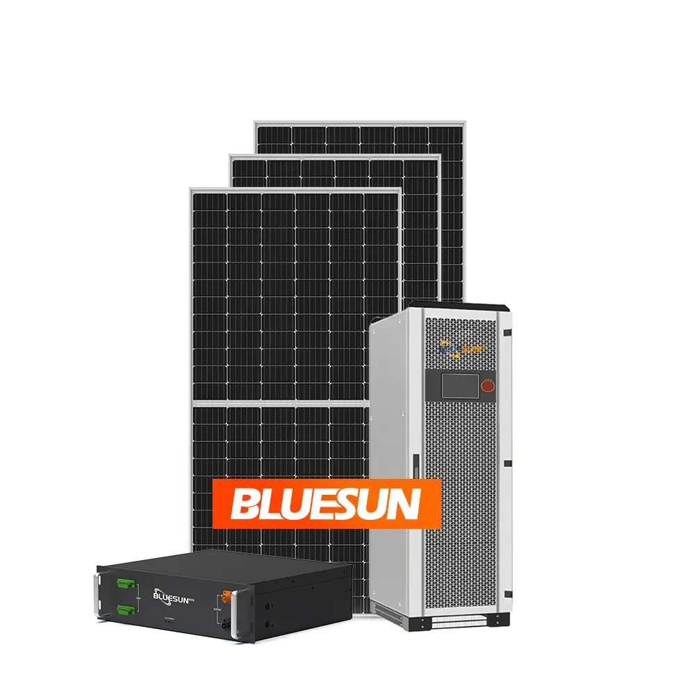 Bluesun 10Kw 10000W 50 Kw Solar Energy Kit Complete Set Off Grid Solar Home System 60KW Panel Solar 1000w Solar Panel Kits