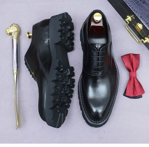 Chaussures décontractées confortables, antidérapantes, respirantes et légères pour hommes, en cuir Oxford, pour le bureau, la carrière, les mariages, Evergreen - Product Image 5