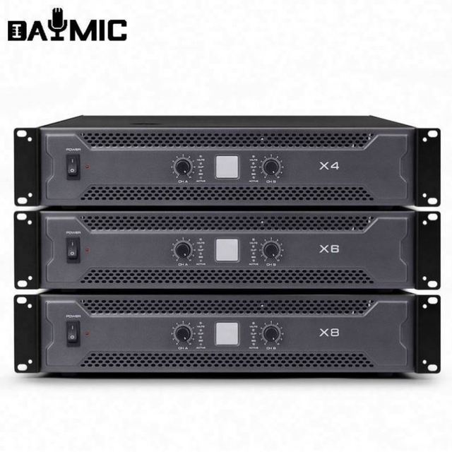 AOSHEN X Series X4/X6/X8 Professional Pure Rear Metal Power Amplifier for Karaoke Stage Performance Bar KTV Speaker