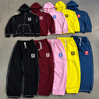 Ensembles de sweats à capuche vierges de haute qualité pour fabricants, survêtements de sport amples et unis 100 % coton