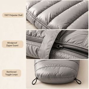 Lightweight Mummy Hooded Ripstop Outdoor Camping Hiking <b>Backpacking</b> Travel Portable Single Sleeping Bag Oem Custom - Product Image 2