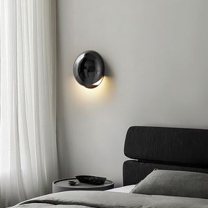 Italian Luxury Minimalist LED Wall <b>Lamp</b> Acrylic Lampshade High-End Simple Bauhaus Style Night Light Iron PC Body for Bedroom - Product Image 2