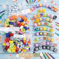 Porte-clés clavier 3D DIY couleur tendance - avec porte-clés lettre et jouet anti-stress pour les doigts
