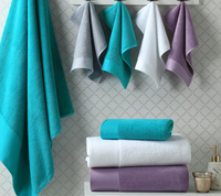 100% Organic Cotton Quick-Dry Skin-Friendly 5-Star Luxury Bath Towel Set Solid Color Hotel Bathroom Towel Set
