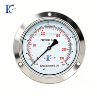 Axial Rear Mount Stainless Steel Shockproof Pressure Gauge Hydraulic Air Liquid Manometer 0-600bar 1 Year Warranty