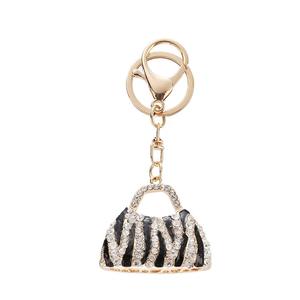 Porte-clés tendance en émail et strass, forme sac à main <span class=keywords><strong>mignon</strong></span>, <span class=keywords><strong>cadeau</strong></span> <span class=keywords><strong>pour</strong></span> elle - Product Image 1