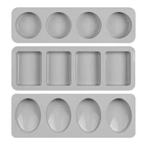 Factory Hot Quality 4 Holes Custom 3d square Rectangular Round <b>Soap</b> <b>Moulds</b> Handmade Silicone <b>Soap</b> Mold with logo - Product Image 1