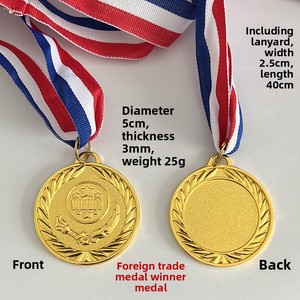 Medalla Redonda de Metal <span class=keywords><strong>WINNER</strong></span> para Niños, Trofeo de Juguete, Premio para Juegos Deportivos, Recuerdo de Boda/Viaje, en Stock - Product Image 2