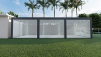 Pergolas modernes bioclimatiques personnalisées en aluminium Nouveau design Toit à persiennes motorisé manuel Nouveau bois traité sous pression naturel