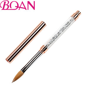 <span class=keywords><strong>BQAN</strong></span>-mango de oro rosa 100% puro Kolinsky, pincel acrílico de marta cibelina, pluma de diseño de pintura - Product Image 3