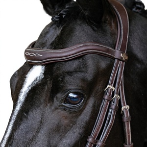 Wholesale Premium Handmade Horse Leather Bridle Reins Durable Comfortable <b>Equestrian</b> Tack Riding Training Black Cob Model Exion - Product Image 1