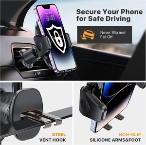 Supporto magnetico per telefono per auto I per supporto a magnete Mobile caricatore tondo presa d'aria girevole universale con rotazione 360 del cruscotto auto - Product Image 3