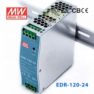 EDR-120 series 120W 12V 24V 48V ClassA AC-DC SMPS DIN Rail SMPS low cost MEAN WELL Switching Power Supply