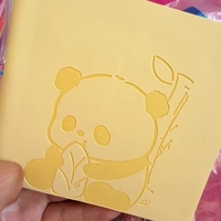 Carnets à motifs de panda adorables, mini-journaux de poche portables, agendas, fournisseur de blocs-notes en PU reliés en gros