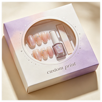 Kit de boîtes en carton découpées sur mesure avec fenêtre colorée, logo personnalisé, pour emballage de rouge à lèvres, de faux cils et de produits de beauté, idéal pour les coffrets cadeaux de maquillage