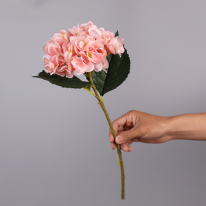 Hortensia en soie véritable bon marché longue tige éternelle 11 couleurs fleur d'hortensia artificielle pour décoration de mariage et de maison - Product Image 3