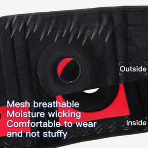 Sangle réglable, élastique, douce et épaisse, support sportif pour la rotule, protection du genou en néoprène noir - Product Image 3