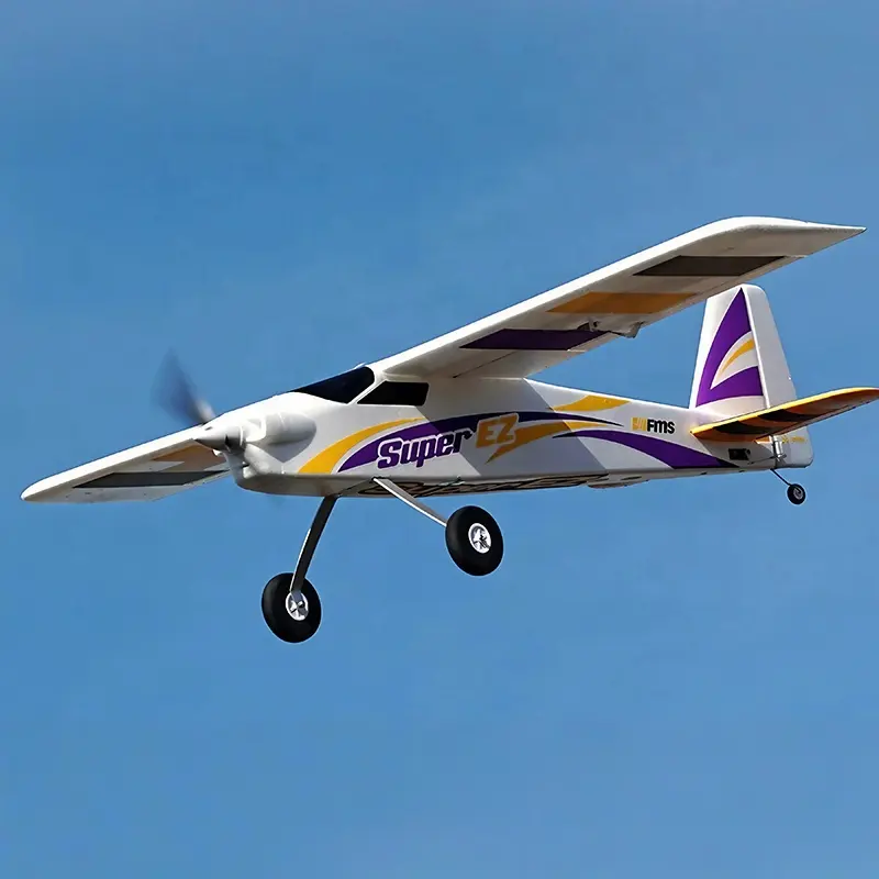 Modèle RTF d'avion radiocommandé FMS Super 1220mm EZ V4 haute performance avec flotteurs et réflexe V2 facile à assembler et à voler