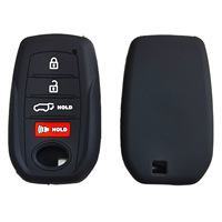 Étui de protection personnalisé en silicone pour clé de voiture Toyota Tundra Sienna RAV4 Prius, télécommande 4 boutons, design creux