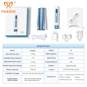 <span class=keywords><strong>Dermapen</strong></span> PAKISS H5 con Soporte, Contenedor de Suero de 3 ml, Recarga USB, Tecnología EMS para Uso Doméstico, Enchufe US/IT - Product Image 2