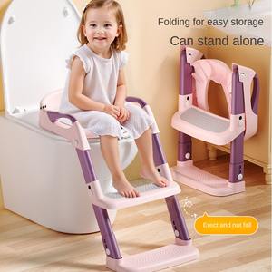Siège de toilette pour enfants étape enfant urine et coussin de tabouret bébé infantile pliant Riser trois-en-un siège de toilette tabouret - Product Image 3