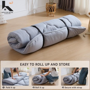 Matelas futon Queen Size matelassé, surmatelas pliable, <span class=keywords><strong>lit</strong></span> d'appoint respirant pour le sol, idéal pour le camping - Product Image 4