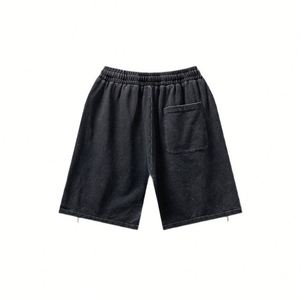 OEM Street Hip Hop Sports Washed Batik <b>Zipper</b> <b>Men's</b> <b>Shorts</b> Casual Drawstring Elastic Waist <b>Shorts</b> for <b>Men</b> - Product Image 2