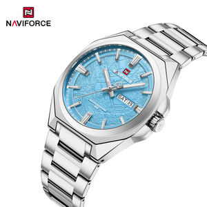 Orologio <span class=keywords><strong>da</strong></span> Polso Naviforce 9273 Personalizzato <span class=keywords><strong>di</strong></span> Lusso per <span class=keywords><strong>Uomo</strong></span> con Cinturino in Acciaio Inossidabile, Impermeabile, Data, Giorno della Settimana, Analogico, al Quarzo - Product Image 4