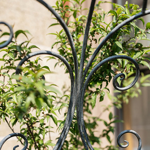 Élégant décoration de jardin de mariage en <span class=keywords><strong>fer</strong></span> <span class=keywords><strong>forgé</strong></span>, <span class=keywords><strong>tonnelle</strong></span> extérieure, Pergola, arche avec siège - Product Image 4