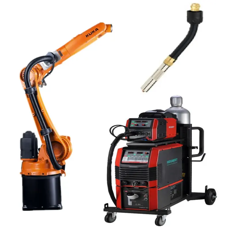 KUKA KR10 R1420 기계식 암 10kg 페이로드 6 축 자동 용접 로봇 (용접 포지셔너 및 미그 매그 용접기 포함)