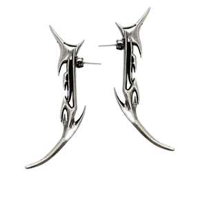 Nuova Serie Vascolare di Tendenza: Orecchini Unisex in Lega con Design Irregolare e Spigolato, Stile Dark Chic, Personalizzabili - Product Image 1