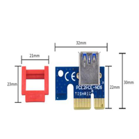 Hoyato TISHRIC Pcie Riser Ver 006, Adaptador de Tarjeta Gráfica para Video, Cable Riser PCI Express USB 3.0, SATA a 4 Pines, Pci-e 1x a 16x con Bloqueo
