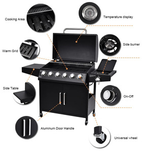 <span class=keywords><strong>Barbacoa</strong></span> De 6 Quemadores Parrilla De <span class=keywords><strong>Barbacoa</strong></span> De Gas 70000Btu Parrillas De <span class=keywords><strong>Barbacoa</strong></span> Con Quemador Lateral Para Cocina Al Aire Libre - Product Image 5