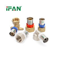 Matériaux de plomberie IFAN, formes et dimensions complètes, accessoires pour tuyaux PEX de 16 à 32 mm, raccords à sertir en laiton pour tuyaux PEX-AI-PEX