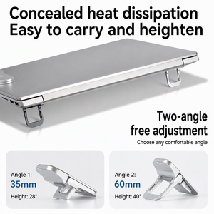 HK-HHT Invisible Laptop Stand Foot Pads Raised <strong>Bracket</strong> Mini Portable Foldable Cooling Keyboard Support - Product Image 5