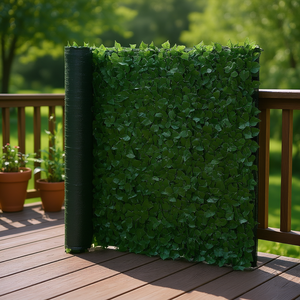 DB Wholesale - Valla de Privacidad de Hiedra Artificial, 59 x 98 Pulgadas, Pantalla Verde para Pared, Malla Decorativa con Respaldo para Jardín, Terraza y Exteriores - Product Image 2