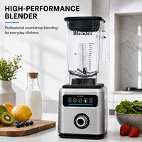 Mixeur portable robuste de 2200 ml, mixeur de cuisine professionnel, 5+ vitesses, sans BPA, pour café, smoothies, jus, utilisation en voiture